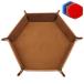 HUAZONTOM кости tray складной носорог koro коврик кости tray PU кожа шестиугольник модный настольный носорог koroRPG DND MTG стол 