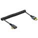 Twozoh 90° пружина форма Mini HDMI-HDMI кабель прямой угол Mini HDMI-HDMI пружина кабель поддержка 4K/3D 1080p максимальный 1.5M до 