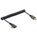 Twozoh левый угол пружина форма Mini HDMI-HDMI кабель 90° Mini HDMI-HDMI пружина кабель поддержка 3D/4K 1080P 1.