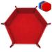 HUAZONTOM кости tray складной носорог koro коврик кости tray PU кожа шестиугольник модный настольный носорог koroRPG DND MTG стол 