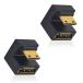 Duttek 180 раз U знак type 8K Mini HDMI мужской HDMI женский удлинение HDMI адаптер 48Gbps- конвертер камера / проектор для 2 шт упаковка 