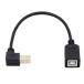 cablecc Type B мужской - женский USB 2.0 удлинение кабель 90 раз левый угол принтер сканер диск 20cm