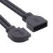 NFHK левый угол USB 3.0 20 булавка 19 булавка мужской - женский удлинение 5Gbps кабель 90 раз материнская плата основной панель для 