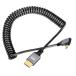 chenyang микро HDMI стрейч пружина кабель HDMI 1.4 - микро HDMI 90 раз прямой угол 4K 60hz удлинение кабель 
