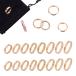 UNICRAFTALE 16 шт 8 размер titanium steel кольцо blank - rose Gold паз имеется палец настройка core полимер раунд пустой ..jue