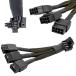Xiatiaosann 16 AWG PCIE 5.0 12VHPWR 600W 3x8 булавка из 16 булавка (12+4 булавка ) к 90 раз прямой угол источник питания адаптер ke-