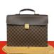 превосходный товар пакет имеется LOUIS VUITTON Louis Vuitton Alto naPM Damier кожа портфель портфель A4 место хранения возможность Brown 29821