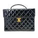 [ б/у ] CHANEL Chanel Vintage teka здесь matelasse эмаль портфель чёрный женский мужской 24021425 HO