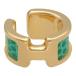 [ б/у ] HERMES Hermes o лампа PM ушные каффы Gold зеленый Lizard H Logo аксессуары 24033813 RS