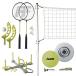 Franklin Sports Fun 5 Combo Set - Badminton - Volleyball - Ring Toss - Flip