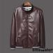  мужской кожаная куртка осень-зима кожаный жакет бизнес байкерская куртка мотоцикл одежда одиночный защищающий от холода . способ Oniikei стиль 