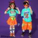  Kids танцевальный костюм HIPHOP hip-hop Корея ребенок одежда Jazz Dance лето отвечающий .. stage костюм тренировка надеты Dance одежда презентация девочка мужчина верх и низ в комплекте футболка брюки 