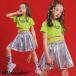  stage костюм Kids танцевальный костюм Корея ребенок одежда HIPHOP hip-hop jazz отвечающий .. Jazz Dance тренировка надеты спортивная форма Dance одежда девочка футболка юбка верх и низ в комплекте 