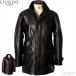 LIUGOO original leather semi-long coat commuting coat men's dragon g-COT02A leather jacket business coat 