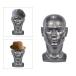  манекен head красота мужчина тренировка модель 57cm silver gray 