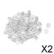 2x100Pcs Heart metal кафф наращивание волос украшение do красный волосы бисер серебряный 