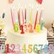  number candle candle figure pastel ( cake candle low so black u sok )