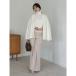 anyu Anne sanuans двойной cross обод flare pants (BEG)
