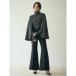 anyu Anne sanuans двойной cross обод flare pants (BLK)