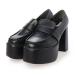 ata девушка attagirl 11cm высокий каблук толщина низ Loafer туфли-лодочки ( черный гладкий )
