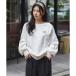 bon Jules SaGa nBONJOUR SAGAN передний и задний (до и после) вышивка тренировочный (OFF-WHITE)