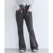  Coca coca Youth Denim высокий талия flare pants (Black)