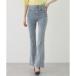  Gyro JAYRO передний бок Cross переключатель стрейч Denim flare pants ( голубой )