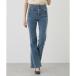  Gyro JAYRO передний бок Cross переключатель стрейч Denim flare pants ( голубой )