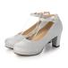  офис casual формальный 6.5cm каблук раунд tu ремешок туфли-лодочки / 5487 ( серебряный g Ritter )
