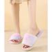  гонки женский Lace Ladies красочный мех открытый tu Flat тапочки ( лиловый )