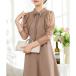  гонки женский Lace Ladies 2WAY гонки болеро имеется A линия Basic длинный One-piece ( Brown )