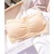  гонки женский Lace Ladies solid цвет сочный оборка cup имеется tube top ( бежевый )