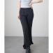  гонки женский Lace Ladies длина ребра semi flair кромка оборка длинные брюки ( черный )