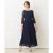  гонки женский Lace Ladies гонки рукав длинный длина общий гонки One-piece * платье ( темно-синий )