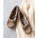 mo-imo-imooimooi fringe moccasin shoes (3221 beige x Leopard sd)