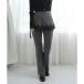 noelaNOELA гонки LAP ремень cut flare pants ( серый )