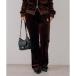  Nice Claup NICE CLAUP [continuer] выставить возможность велюр flare pants (brown)