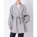  Homme nesOMNES задний талия tuck средний пальто ( серый )