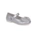 petipedopediped KAI Kids формальная обувь Flat туфли-лодочки с ремешком .(Silver)
