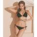 re TIKKA Retica sexy нижний Cross дизайн автомобиль - кольцо топ на бретелях бикини купальный костюм [ товары без возможности возврата ] ( черный )
