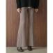li Эдди Re:EDIT ребра вязаный толчок flare pants ( серый ju)