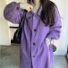 ji-laGeeRA карман дизайн пальто с отложным воротником (. лиловый )