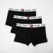  Tommy Hilfiger TOMMY HILFIGER износ te-ji с логотипом талия частота боксеры 3 шт. комплект ( черный )[ замена * возвращенние товара не возможно ]