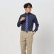 to-kyo- рубашка TOKYO SHIRTS [ стрейч ] форма устойчивость Hori zontaru широкий цвет длинный рукав вязаный рубашка ( темно-синий )