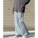  Urban Research дверь zURBAN RESEARCH DOORS FORK&amp;SPOON cut flare pants ( темно-синий )