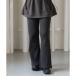  Urban Research дверь zURBAN RESEARCH DOORS FORK&amp;SPOON ребра вязаный flare pants ( угольно-серый )