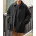  Urban Research rosso URBAN RESEARCH ROSSO [XL размер есть ]NOUVELLE с хлопком пальто с отложным воротником ( черный )