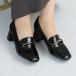  Vivienne VIVIAN квадратное tu bit имеется Loafer туфли-лодочки ( черный эмаль )