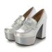 yo-skeYOSUKE толщина низ Loafer ( серебряный комбинированный )