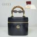 [ новый товар не использовался товар ]GUCCI Gucci bamboo 2WAY сумка косметичка женский черный чёрный машина f кожа 760200 ручная сумочка сумка на плечо Mini сумка 
